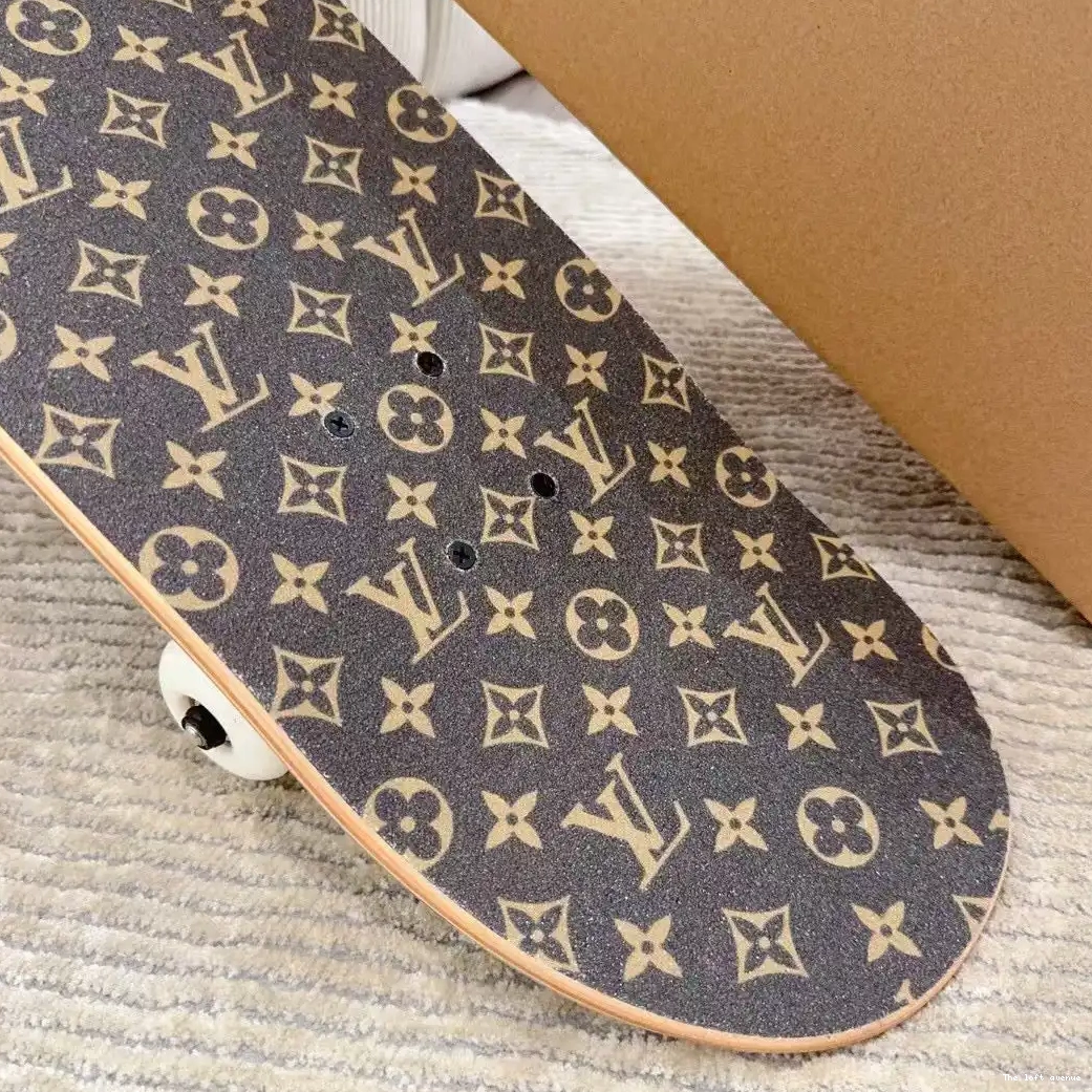 LV SKATEBOARD BROWN MONOGRAM CUSTOM 0523